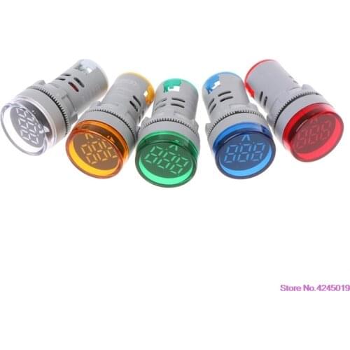 New AC 60-500V 22mm Digital Voltmeter Voltage Gauge Monitor Indicator Signal Lights