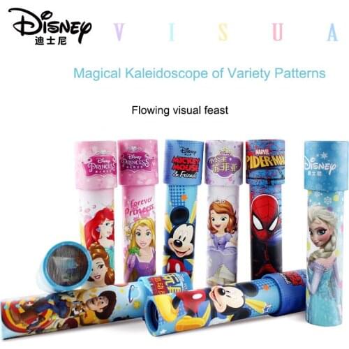 Disney Cartoon Series Figures Elsa Anna Snow White Sophia Mickey Minnie Kaleidoscope Toy Polyprism Educational Toys for Children