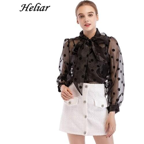 Блузки в горошек Heliar China At AliExpress