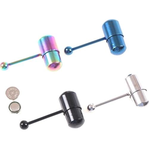 Surgical Stainless Steel Tongue Ring Mixed Color Nipple Bar Ring Barbell Body Piercing Jewelry