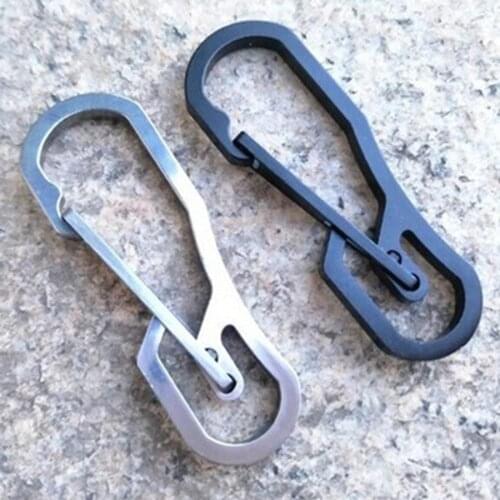 Outdoor tool Camping Hiking Equipment stainless steel multi-function key chain EDC Tactical Carabiner Hook Release buckle FW029