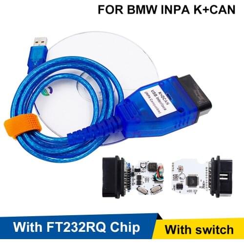 Best For BMW INPA K+CAN Ediabas K DCAN Interface For BMW Series With Switch FT232RQ Chip K DCAN USB Cable Green PCB Board