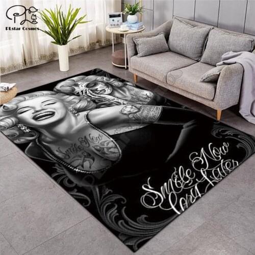 Marilyn Monroe Carpets Soft Flannel 3D Printed Rugs Mat Rugs Anti-slip Large Rug Carpet Home Decoration style-1