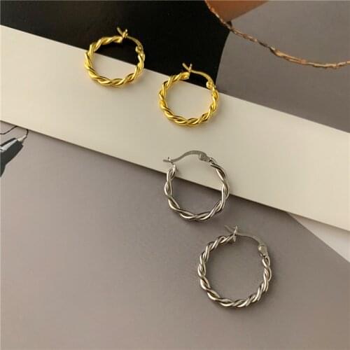 Miuoxion Wholesale Retro Weaving Twist Earrings Fashion Minimalist Jewelry For Women Feature Namour Charm Gift All Seasons