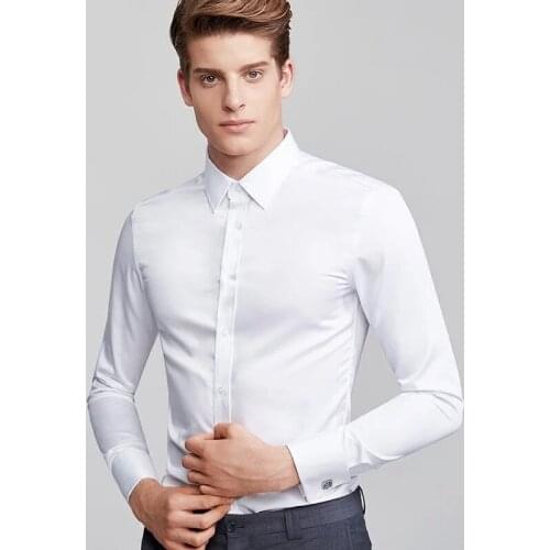 MRMT 2021 Brand Mens New Shirt Long Sleeve Scalp Slim Shirt White Shirt Shirt Spring Clothes