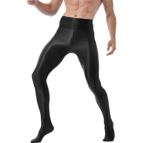 Mens Gymnastics Ballet Dance Yoga Leggings Pants Fashion Glossy Pantyhose Training Fitness Workout Sports Trousers Tights Pants
