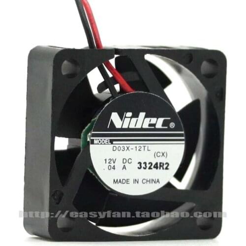 NEW NIDEC D03X-12TL 3cm 3010 12V 0.04A silence micro cooling fan