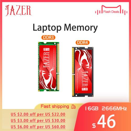 JAZER Laptop Ram DDR4 2666 2400MHZ 16GB 4GB Memoria DDR3 8GB 1600MHZ 1333MHZ Sodimm Notebook Memory