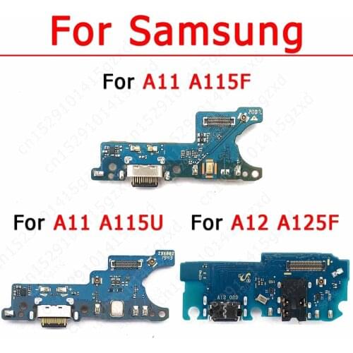 Original Usb Charge Board For Samsung A11 A12 Charging Port Pcb Dock Connector Ribbon Socket Plate Replacement Spare Parts
