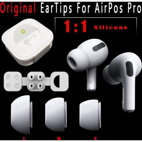 1:1 Original Replacement Soft Silicone Ear Tips For Apple AirPods Pro 3 Earphone Accessories For AirPod Pro Tips Eartips Earbuds