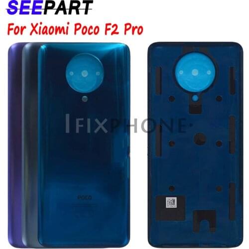 Original For Xiaomi Poco F2 Pro Battery Cover Back Glass Panel Rear Housing Case Poco F2 Pro Battery Cover