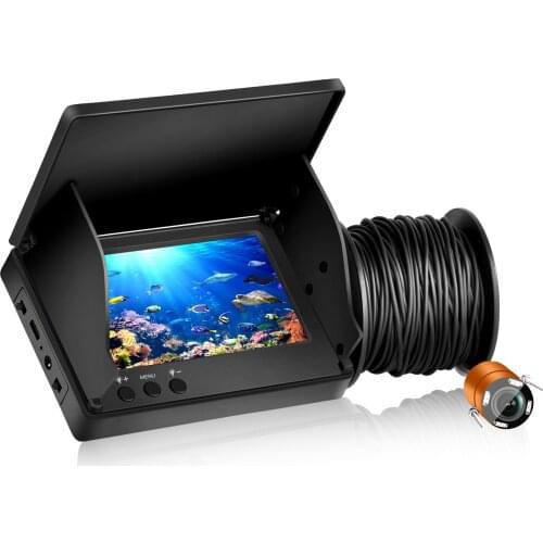 4.3 Inch Underwater Video Fish Finder Fishing Camera 195° Wide-angle Infrared Night Vision HD Waterproof 30M 1000TVL