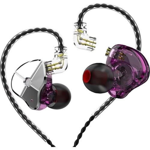 Professional Monitor Earphone In-Ear Headphones with Mic detachable coaxial audio Wire Earbuds HIFI OFC Cable