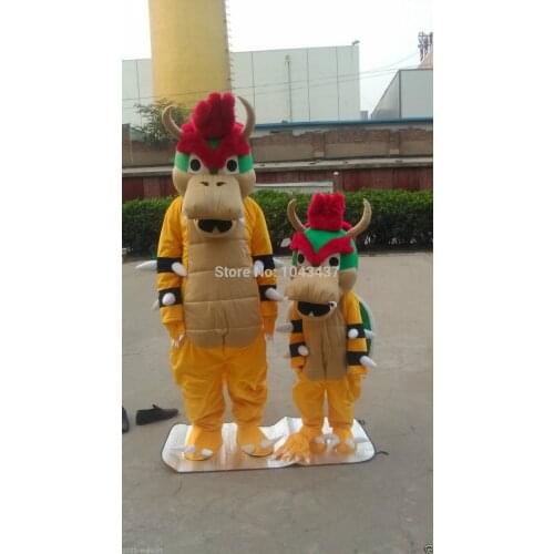 Christmas halloween Lovely LOVELY Both Koopa Mascot Costume Fancy Cartoon Character Party Dress Free Shipping