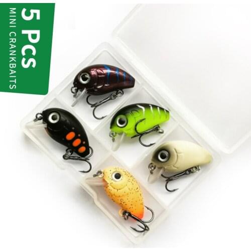 Fishing Lures Crankbaits Set Hard Bait Vib Micro Lure Topwater Lures with Treble Hook Life-Like Swimbait Fishing Bait for Bass