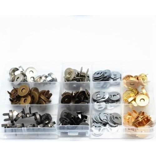 M4YF 40Sets Magnetic Button Clasps Snaps Fastener Clasps 40Pcs 14/18mm DIY Craft Sewing Buttons Knitting Buttons Sets