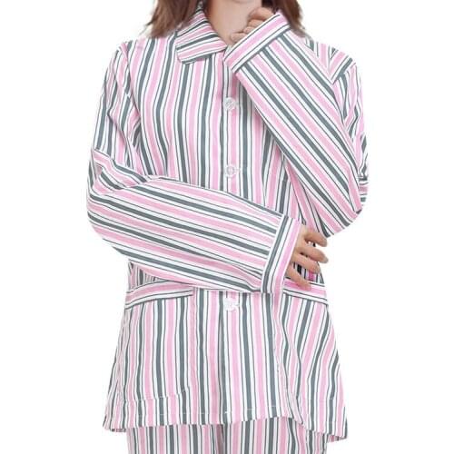 1 Set Patient Gowns Unisex Shirt and Trousers Patient Clothes for Bedridden Fracture Patients Health Care Striped Pajamas
