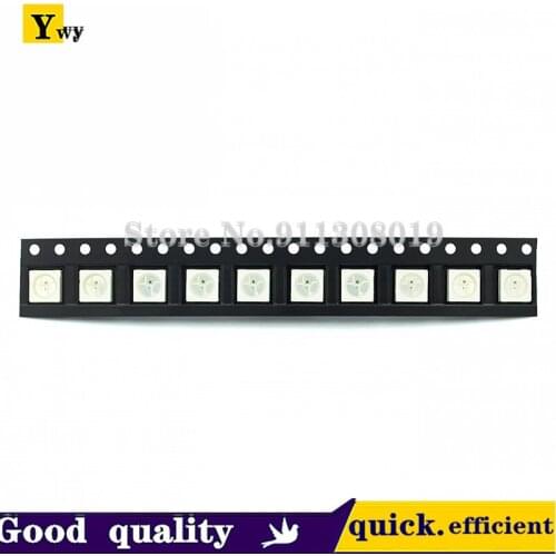10pcs/LOT RGB WS2812B full-color driving lights LED lamp beads 4 feet