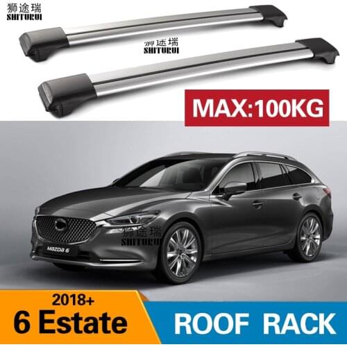 2Pcs Roof Bars for MAZDA 6 Estate 2002-2020 Aluminum Alloy Side Bars Cross Rails Roof Rack Luggage Load 100KG