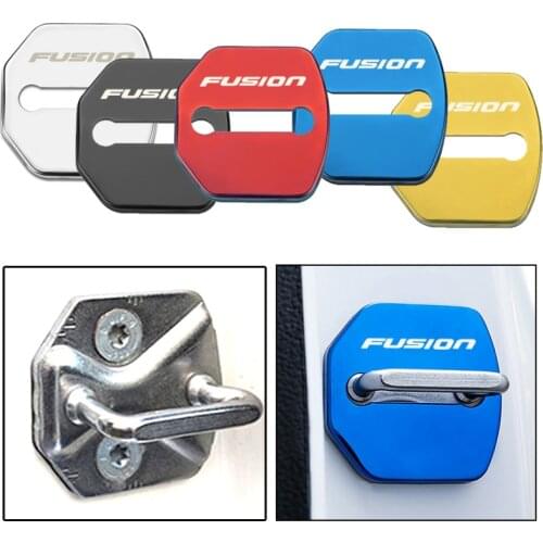 4PCS Car Door Lock cover Protect Buckle Cover Latch Stop Anti Rust Car accessories For Ford Fusion Car Styling