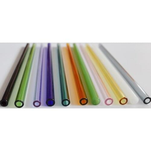 600pcs/lot Colorful Glass Straws 20cm x 8mm Straight Drinking Straws Reusable Straws Healthy, Reusable, Eco Friendly