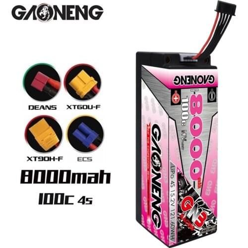 GAONENG GNB 15.2V 8000mAh 100C Rechargeable battery For Remote Control Car Racing Spare Parts With Shell Upgrade LiHV 4S Battery