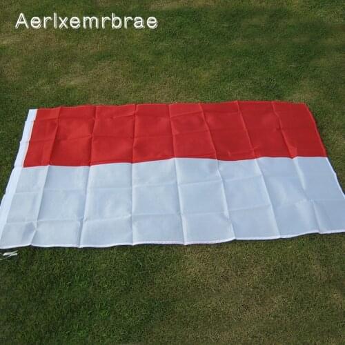 Free Shipping aerlxemrbrae flag Monaco nation flag Banner 90*150cm Hanging Monaco flag