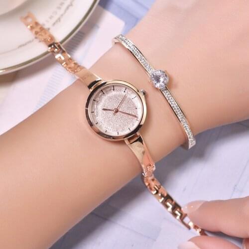 Women Bracelet Watches Fashion Shining Ladies Wristwatches Luxury Gold Stainless Steel Female Quartz Watch Silver Clock