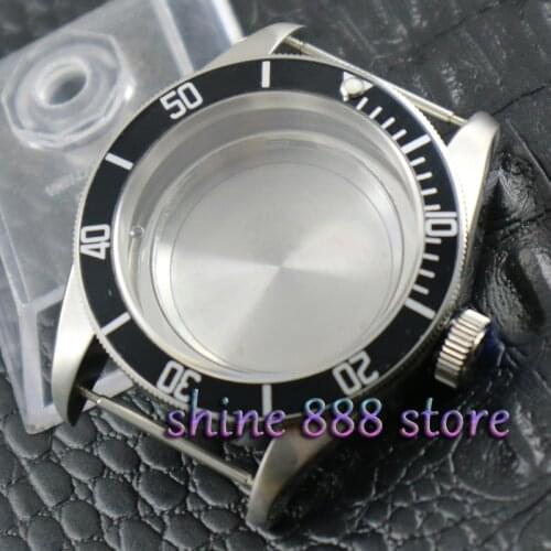 41mm sapphire glass salf winding Watch Case fit ETA 2824 2836 MOVEMENT