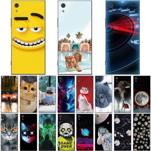 For Xperia XA1 Ultra Case Wolf Silicon TPU Fundas for Xperia XA1 Plus for Xperia XA1 Cat Animal Shell Bag Housing Phone Cases