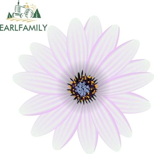 EARLFAMILY 13cm x 12.9cm for Daisy Flower Vinyl Car Wrap Decal Personality Car Stickers Motorcycle Surfboard Bumper Graphics