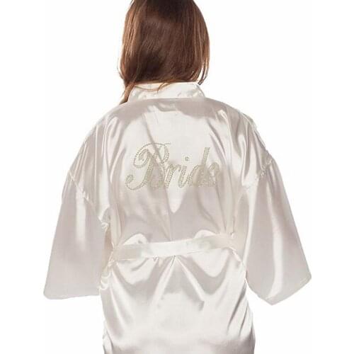 Robe Wedding Bride Women Sleepwear nightwear White Bridal Dress Bathrobe Night dress Home Gown Sleepwear Nightgown Dressing Gown