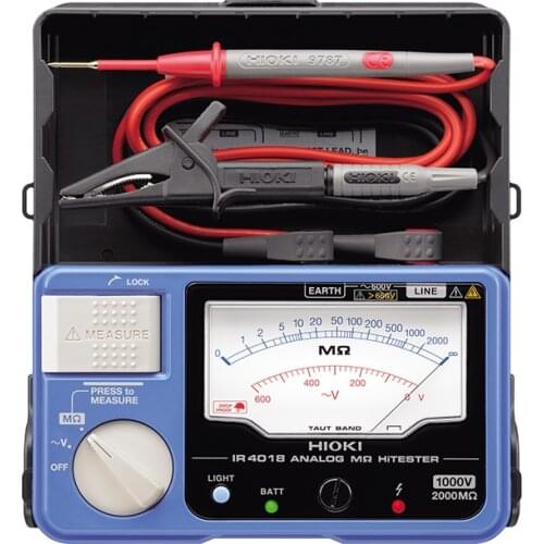 HIOKI IR4018-20 Single-Range 1000V/ 2000 Megohm Analog Reliable and Efficient Insulation Resistance Tester