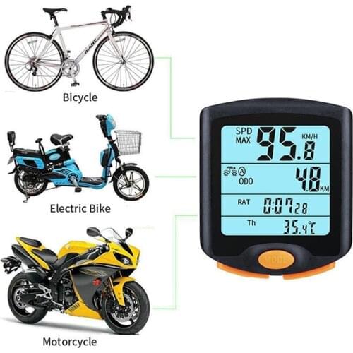 Bike Speed Meter Digital Bike Computer Multifunction Waterproof Sports Sensors Bicycle Computer Speedometer