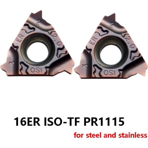 Original 16ER ISO 16ER100ISO 16ER125ISO 16ER150ISO 16ER175ISO 16ER200ISO 16ER250ISO 16ER300ISO TF PR1115 Carbide Inserts