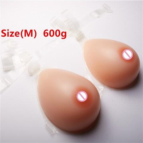 Classic Teardrop Silicone Bra Breast Form 600g/pair Crossdresser Perfect Female Breast Fake Silicone Boobs Needn't Adhesives