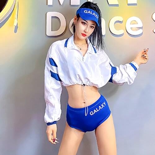 Adult Hip Hop Jazz Dance Costume Nightclub Gogo Ds Performance Stage Outfits Women Pole Dance Clothing Suit Rave Clothes YS1845