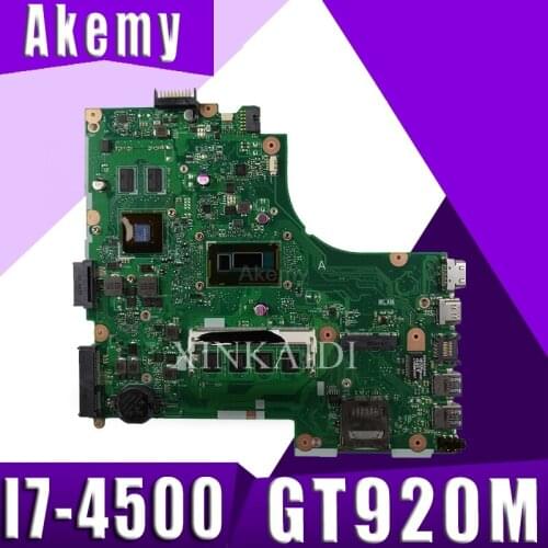 X450LB laptop motherboardf or ASUS X450LC X450LB Mainboard 100% tested with I7-4500 4GB RAM GT920M/2GB EDP