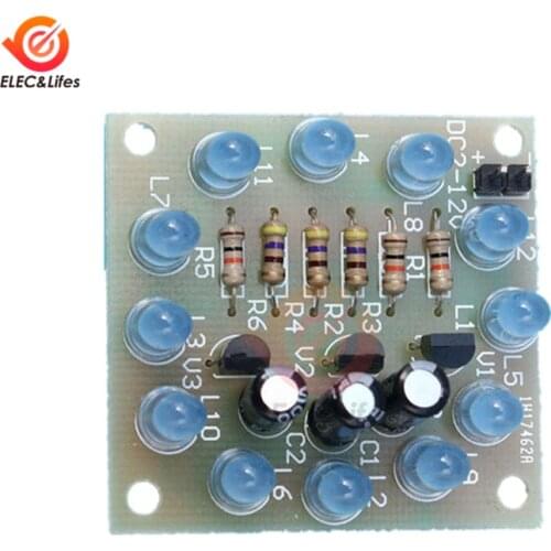 Circular Lamp Suite 12PCS LED Blue Perfect Electronic Flash LED Indicator DIY Kit for Arduino Electronic PCB Board Module