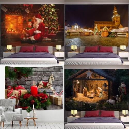 Santa Igloo tapestry wall hanging dorm room decor anime tapestry cute room decor Wall tapestry cute room decor room decoration