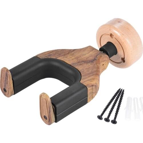 Wall Mount Guitar Hanger Hook Holder Keeper Auto Grip System Lock Round Base for Electric Acoustic Guitars String Instrument