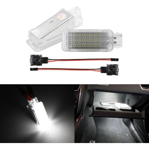 Fits For Volkswagen VW Jetta MK5 MK6 2PCs SMD White Led Glove Box Light Compartment Lights Lamp