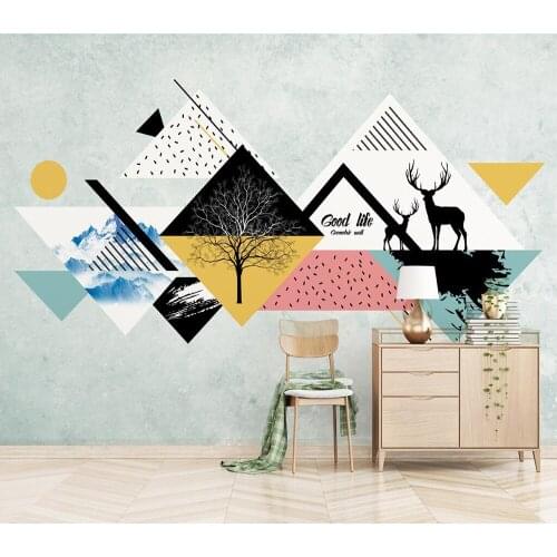 Custom wallpaper Modern simple personality geometric background wall