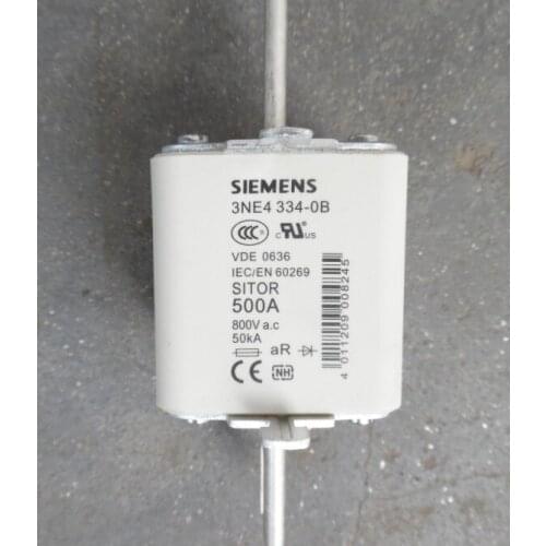 Fuses: 3NE4333-0B 450A 800V NH2 / 3NE4334-0B 500A 800V / 3NE4337 710A 800V NH2 aR
