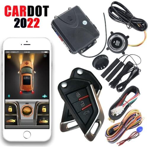 Cardot Bluetooth APP Control Cheap Pke Remote Engine Start Stop Keyless Entry Car Alarm System