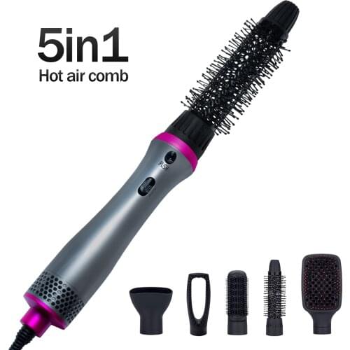 One Step Hair Dryer and Volumizer 1000W Rotating Hot Air Brush Professional Blow Dryer Comb Brush Electric Ion Blow Dryer Brush