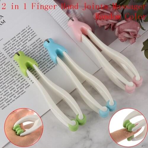Random Color 2 In 1 Massage Dual Rollers Rolling Finger Hand Joints Massager Anti Cellulite