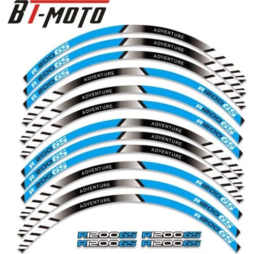 For BMW R1200GS Adventure R 1200 GS/ADV The New Motorcycle Reflective Wheel Rim Stripe Decal Sticker Front Rear Decal Full Set