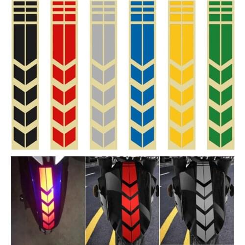 2pcs Moto Stickers and Decals On Bike Bicycle Fender Motorcycle Accessories Motorcycle Reflective Sticker Decoration Road Safety