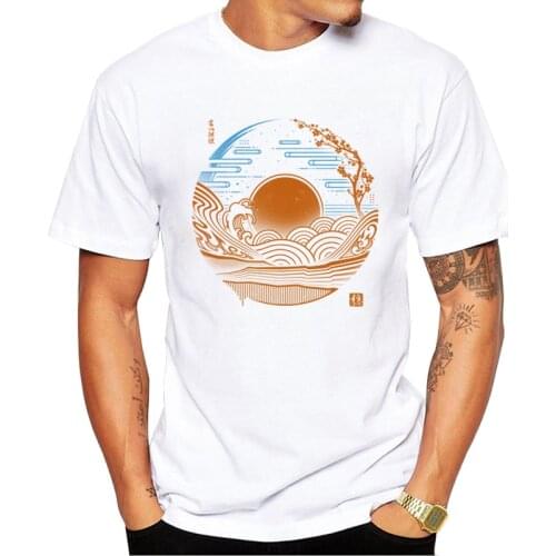 TEEHUB Japan Chillout Men T-Shirt Hipster Tshirts Fashion Lind Views Printed Tops Short Sleeve t shirts Essential Tee